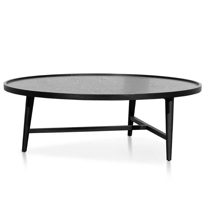 Holbrook 110CM Round Wooden Coffee Table Black