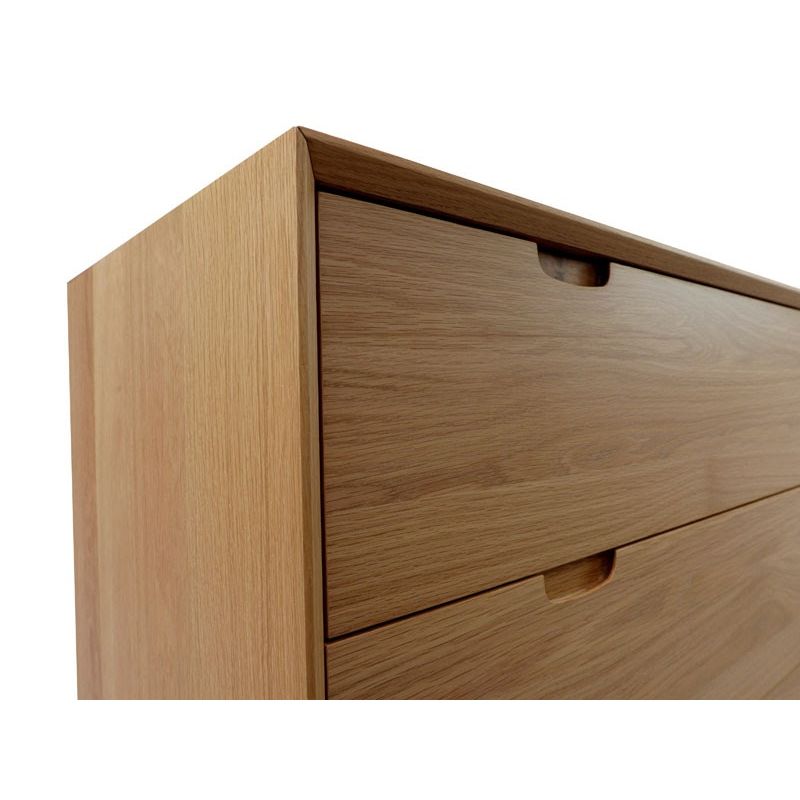 Hopefield 3 Drawer Chest Natural Left Side View