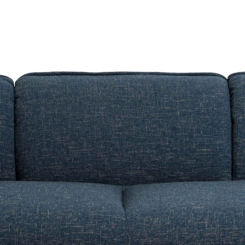 Horizons 3 Seater Fabric Sofa Dark Blue Close