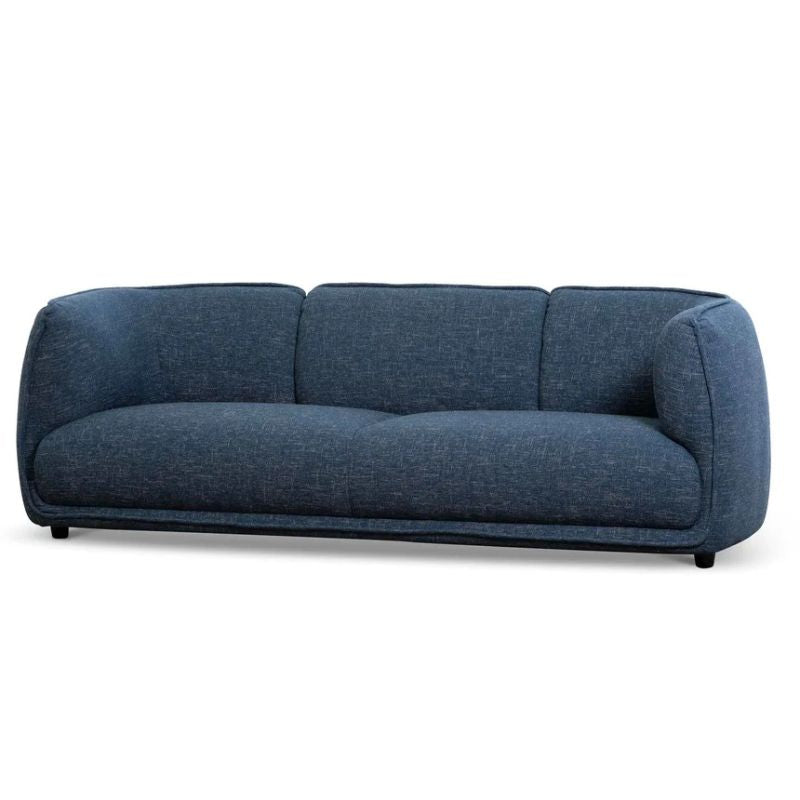 Horizons 3 Seater Fabric Sofa Dark Blue Front