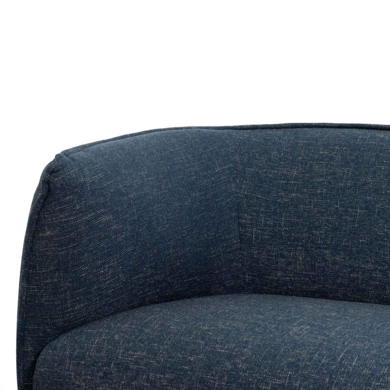 Horizons 3 Seater Fabric Sofa Dark Blue Left Close