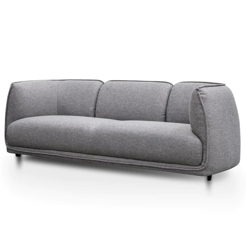 Horizons 3 Seater Fabric Sofa Graphite Grey Angle