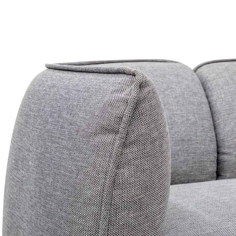 Horizons 3 Seater Fabric Sofa Graphite Grey Left Angle