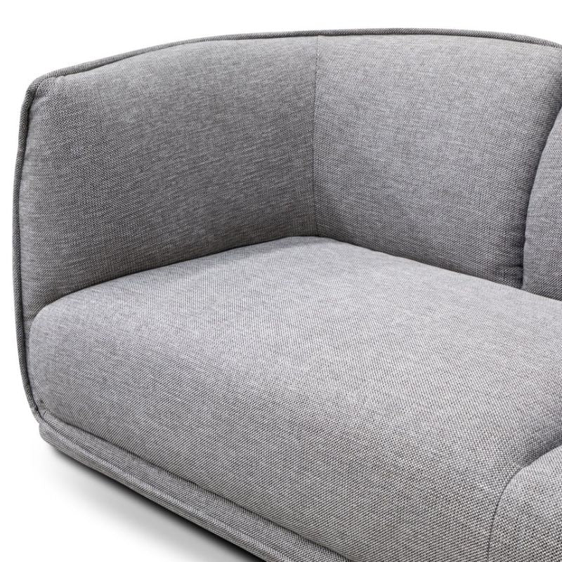 Horizons 3 Seater Fabric Sofa Graphite Grey Left Close