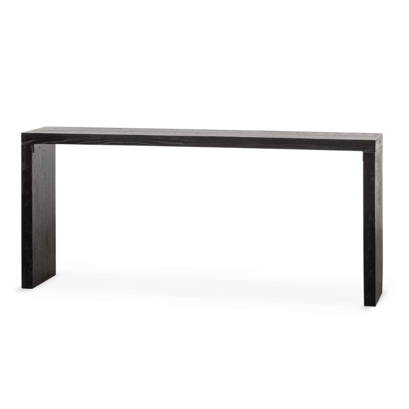 Huntington 180CM Wooden Console Table Black Front View