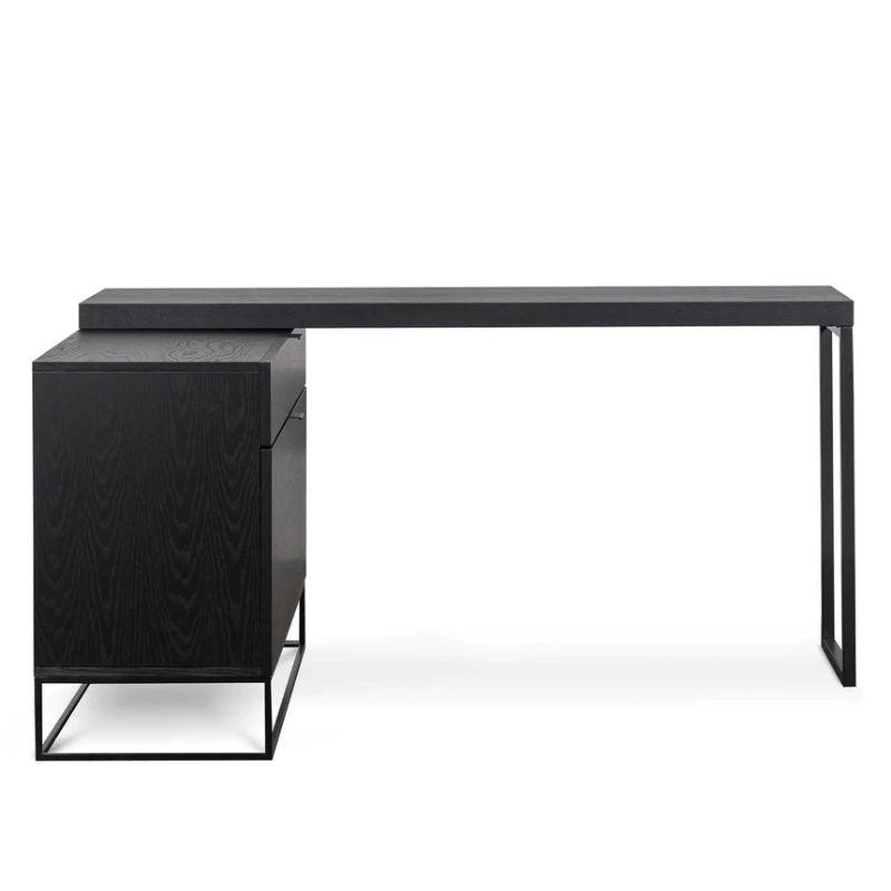 Huxley Extendable Home Office Desk Black Side