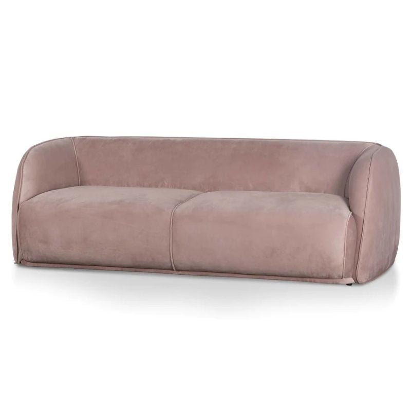 Inwood 3 Seater Fabric Sofa Blush Full