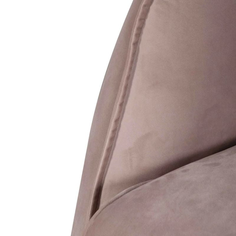 Inwood 3 Seater Fabric Sofa Blush Left Top