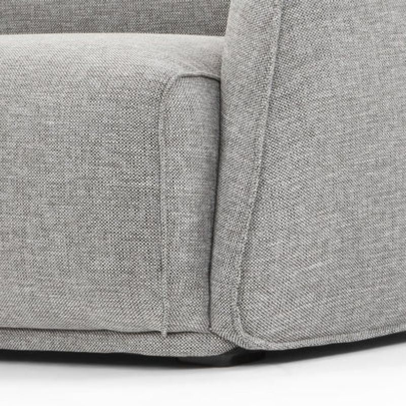 Inwood 3 Seater Fabric Sofa Graphite Grey Black Legs Corner