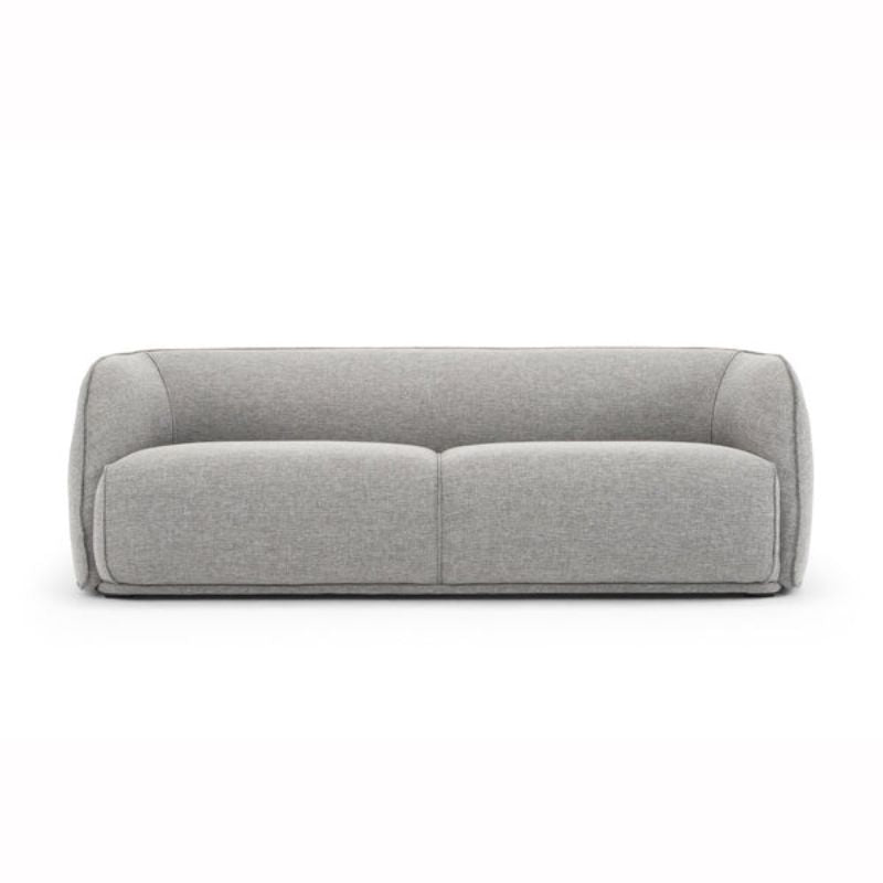 Inwood 3 Seater Fabric Sofa Graphite Grey Black Legs