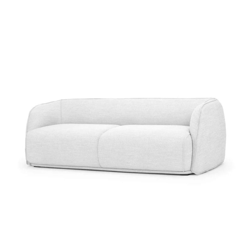 Inwood 3 Seater Fabric Sofa Light Texture Grey Angle