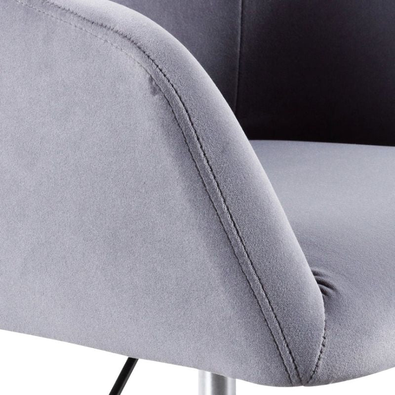 Islington Charcoal Velvet Office Chair Handle