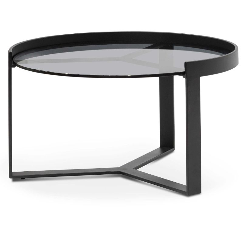 James 70CM Glass Coffee Table Angle