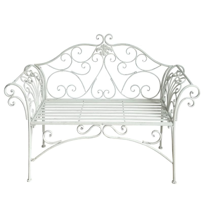 Katerina 136CM Iron Garden Bench Front