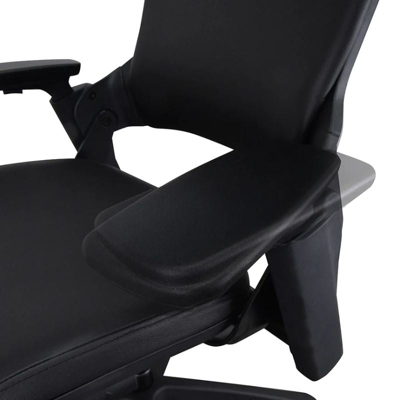 Kendalwood Ergonomic Leather Office Chair Black Close Handle