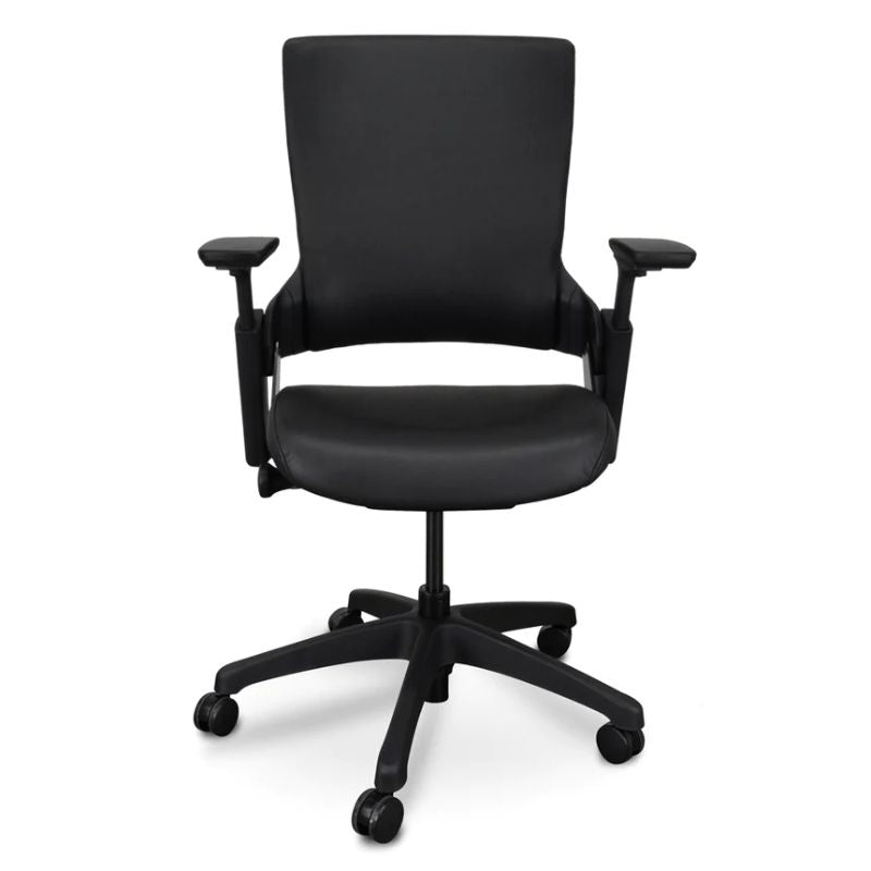 Kendalwood Ergonomic Leather Office Chair Black Front