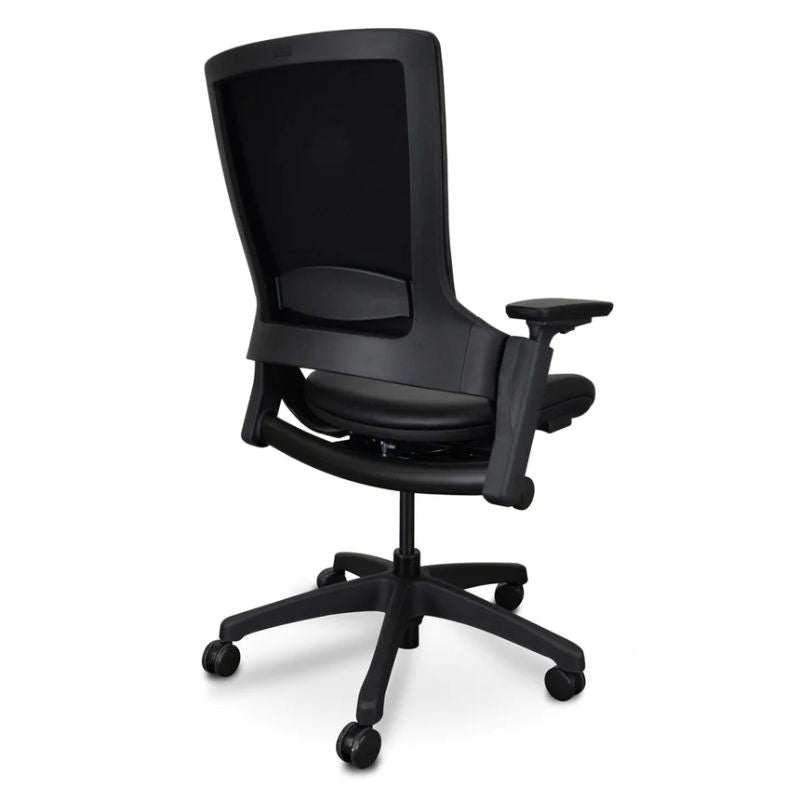 Kendalwood Ergonomic Leather Office Chair Black Right Back