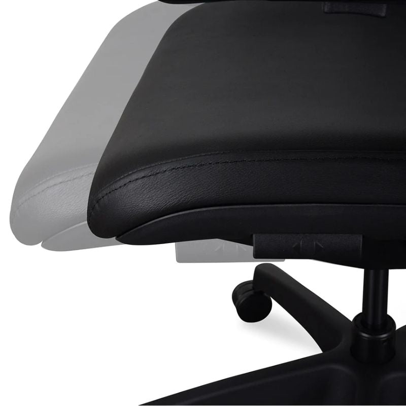 Kendalwood Ergonomic Leather Office Chair Black Seat