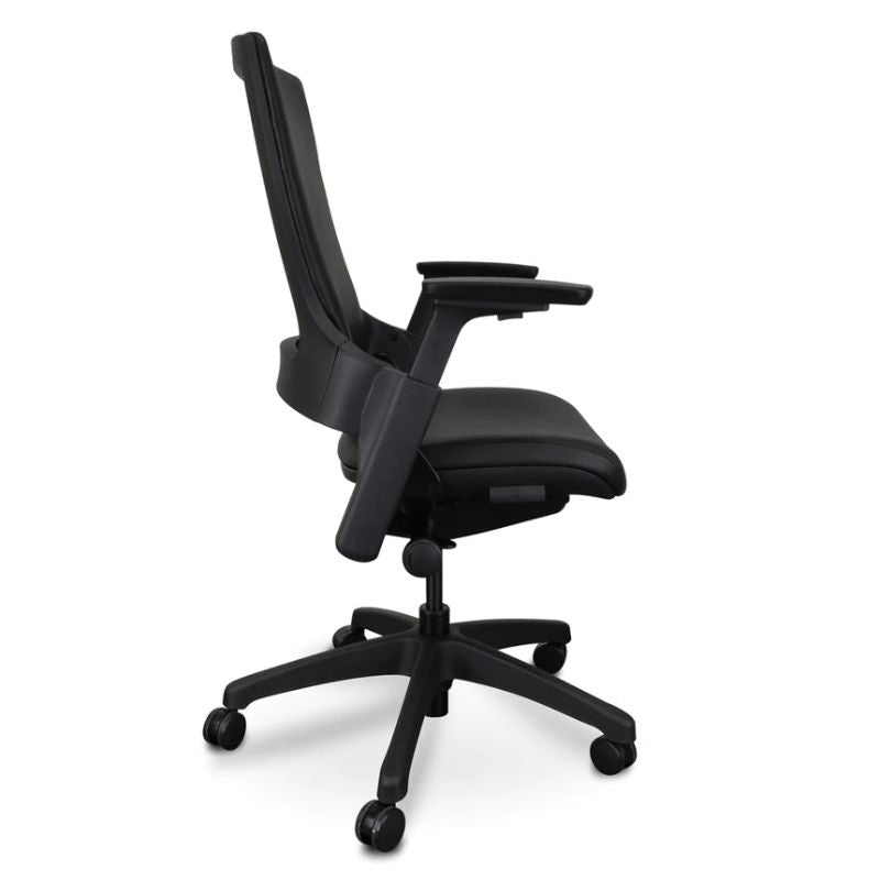 Kendalwood Ergonomic Leather Office Chair Black Side