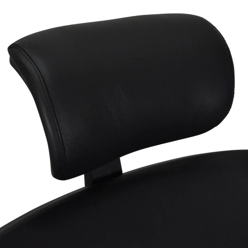 Kendalwood Ergonomic Leather Office Chair Ergonomic Leather Black Head