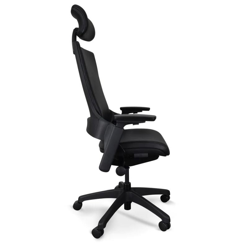 Kendalwood Ergonomic Leather Office Chair Ergonomic Leather Black Side