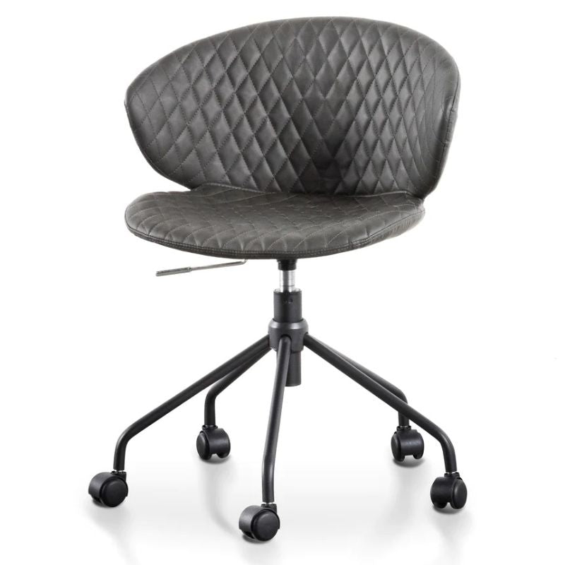 Kenmore Office Chair Charcoal With Black Base Angle