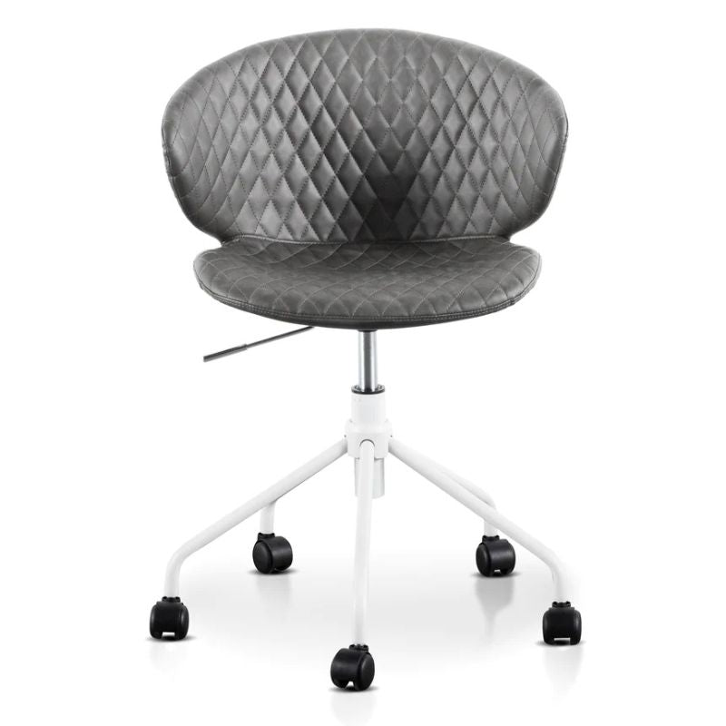 Kenmore Office Chair Charcoal With White Base Front