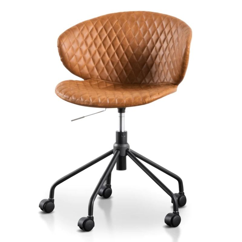 Kenmore Office Chair Tan With Black Base Angle