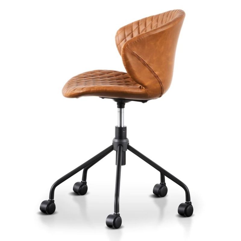 Kenmore Office Chair Tan With Black Base Side
