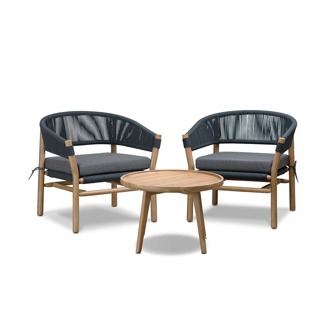 Meon 3 Piece Outdoor Lounge Set