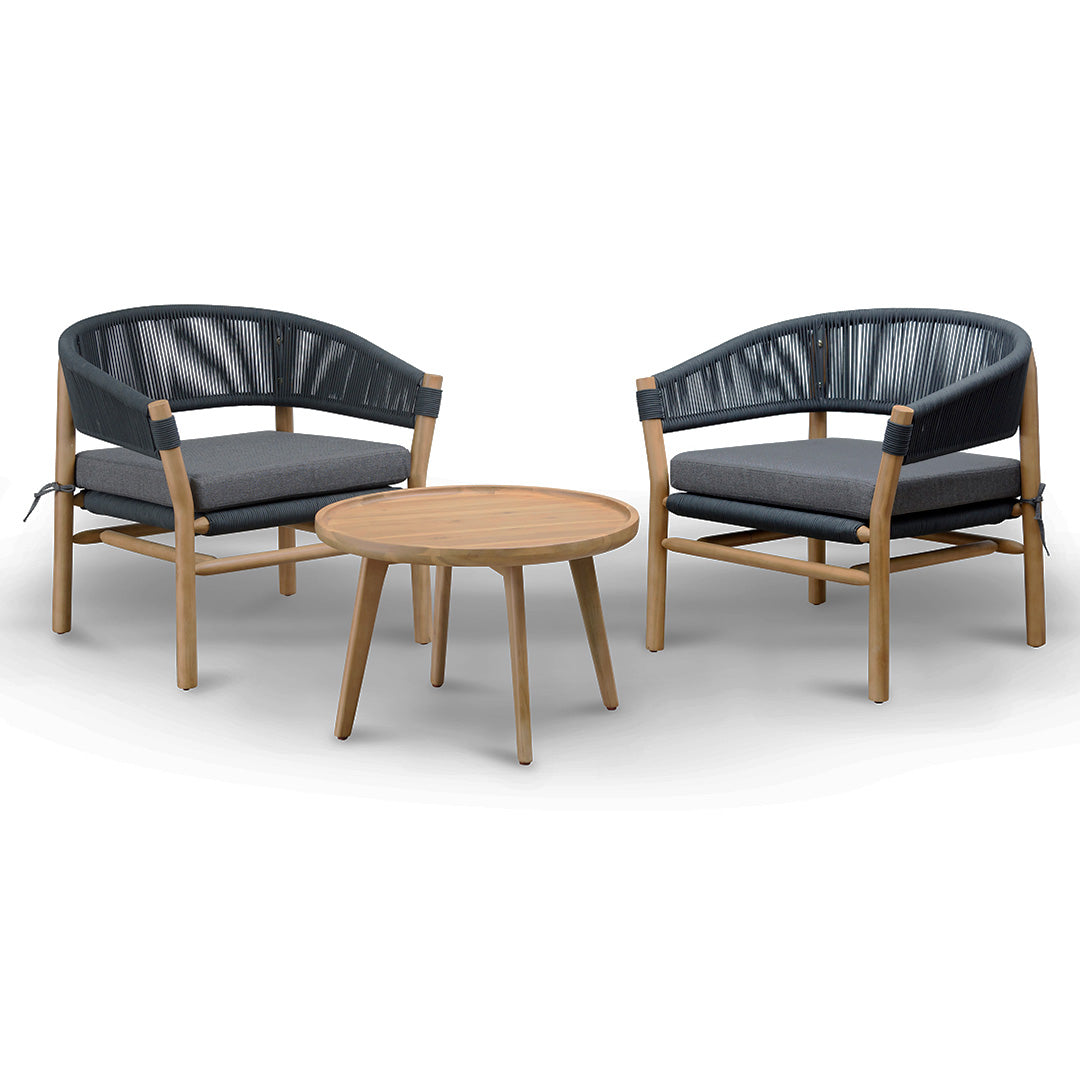 Meon 3 Piece Outdoor Lounge Set