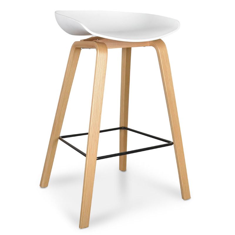 Larchmont 65CM Bar Stool White And Natural