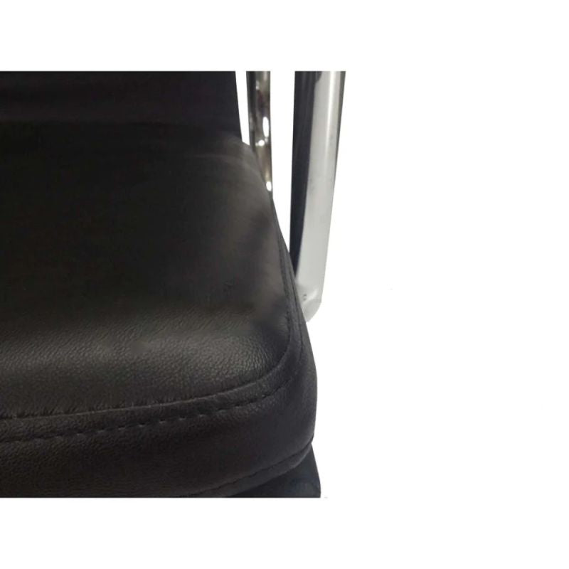 Larkspur Low Back Office Chair Black Close Seat