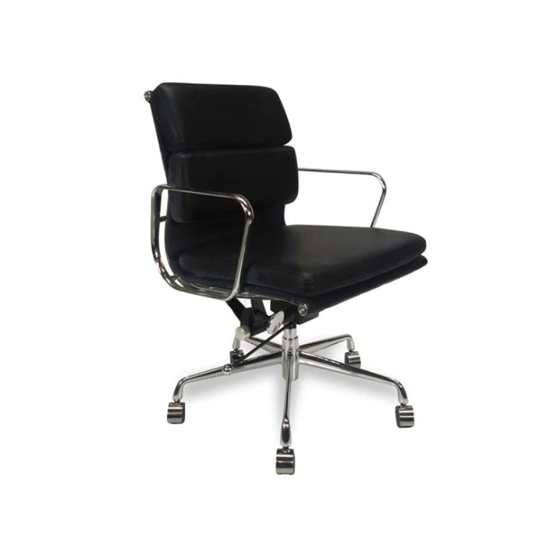 Larkspur Low Back Office Chair Black Side