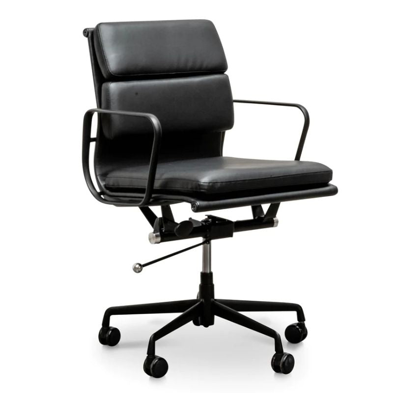 Larkspur Low Back Office Full Black left Angle