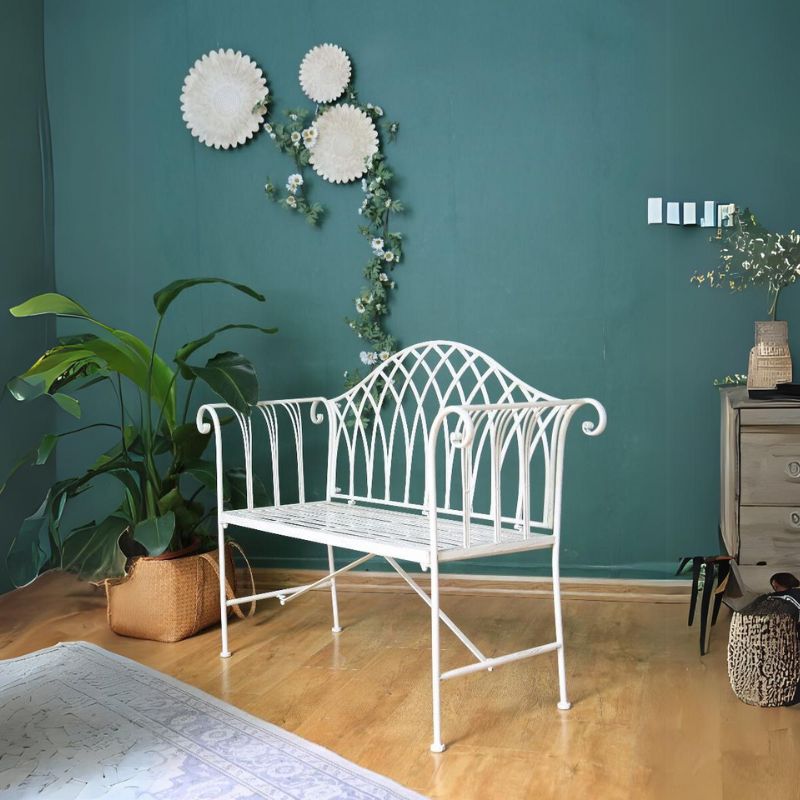 Lavinia 128CM Iron Garden Bench Room Image