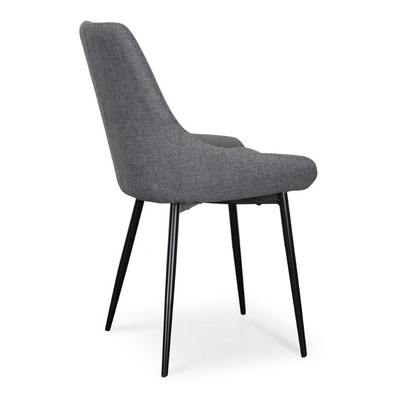 Lytton Dining Chair Set Of 2 Dark Grey Angle
