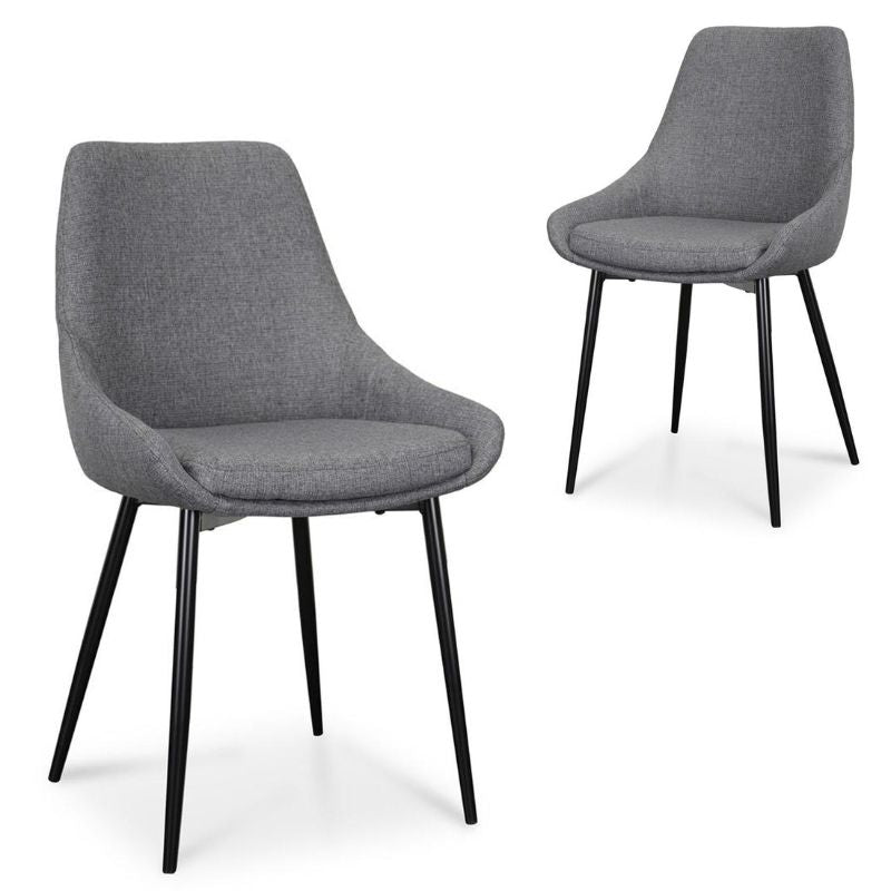 Lytton Dining Chair Set Of 2 Dark Grey