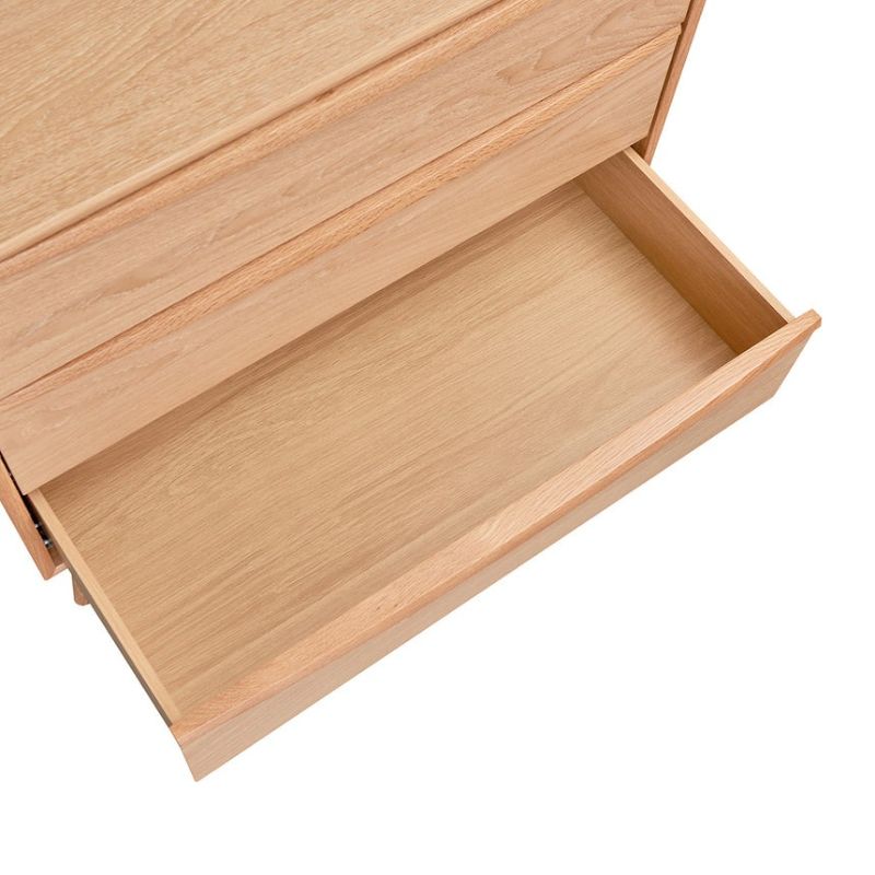 Macefield 3 Drawer Chest Natural Oak Drawer Inside View