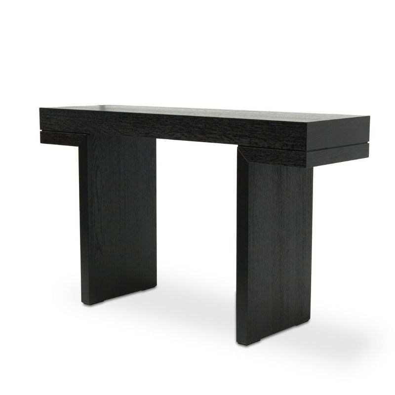 Magnolia 130CM Console Table Textured Expresso Black Angle View