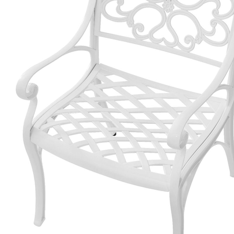 Marco Cast Aluminium Outdoor Dining Chairs Set Of 2 White Without Foam View