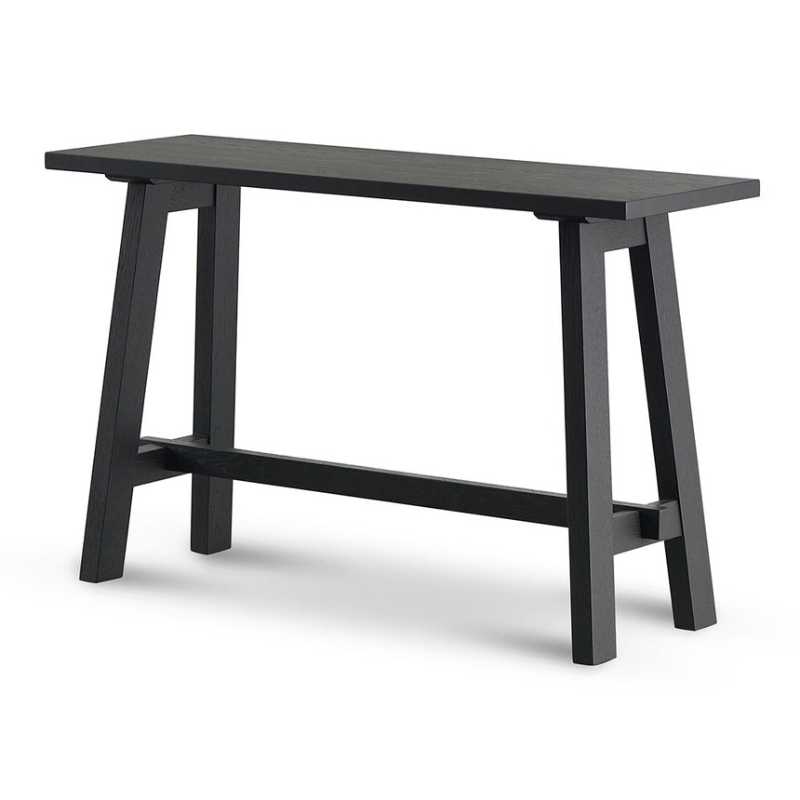 McAllister 120CM Wooden Bar Table Full Black Angle View