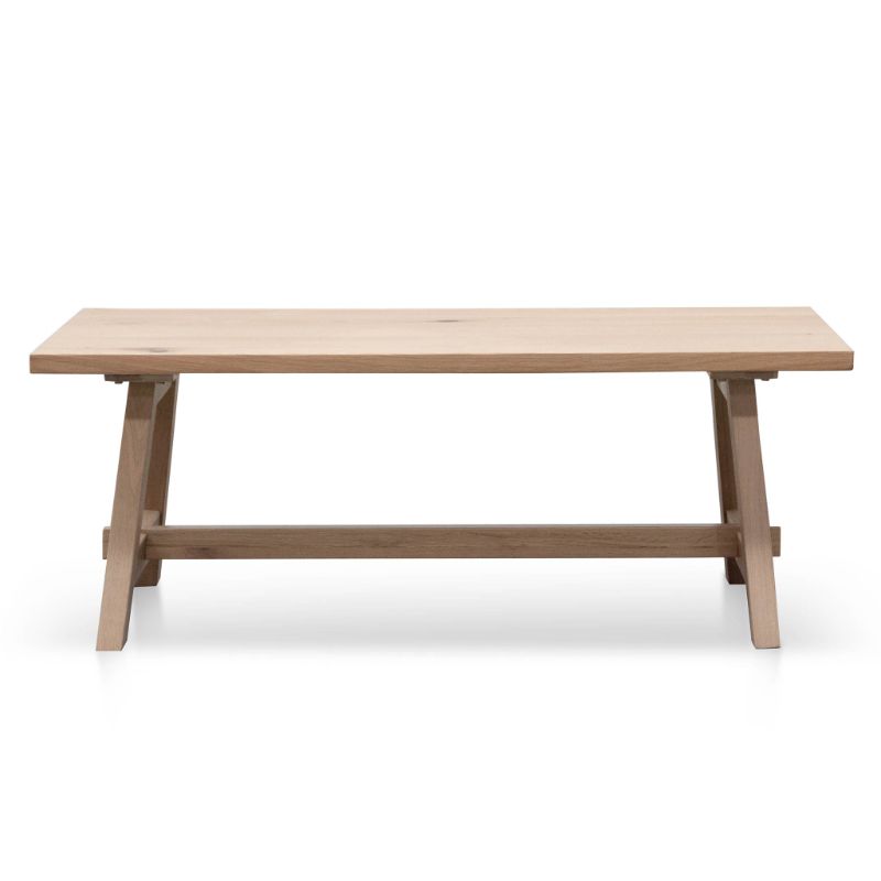 McAllister 120CM Wooden Coffee Table Natural Front