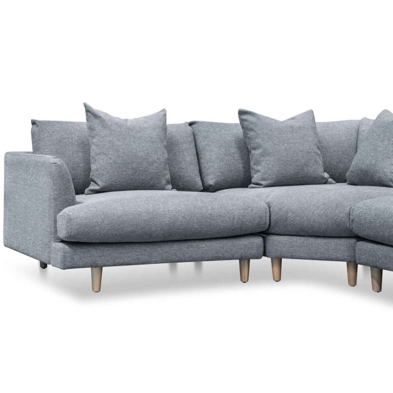 Meadowvale Fabric Left Return Modular Sofa Graphite Grey Left Side View