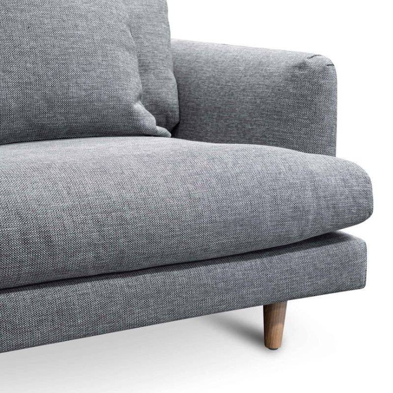 Meadowvale Fabric Left Return Modular Sofa Graphite Grey Right Handrest View