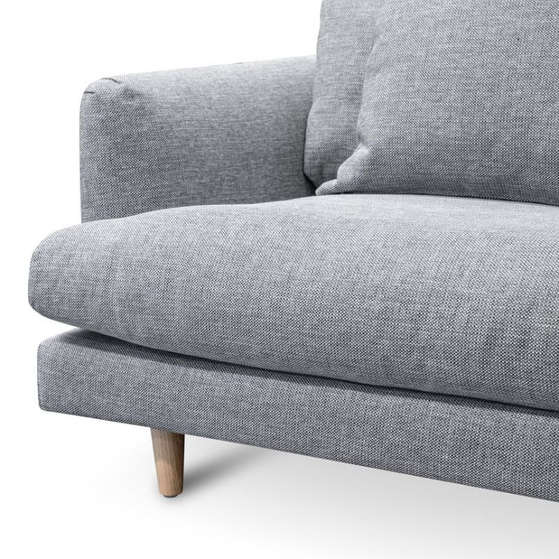 Meadowvale Fabric Right Return Modular Sofa Graphite Grey Left Corner View