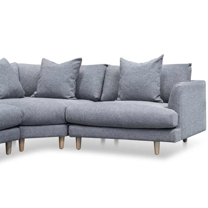 Meadowvale Fabric Right Return Modular Sofa Graphite Grey Right Side View