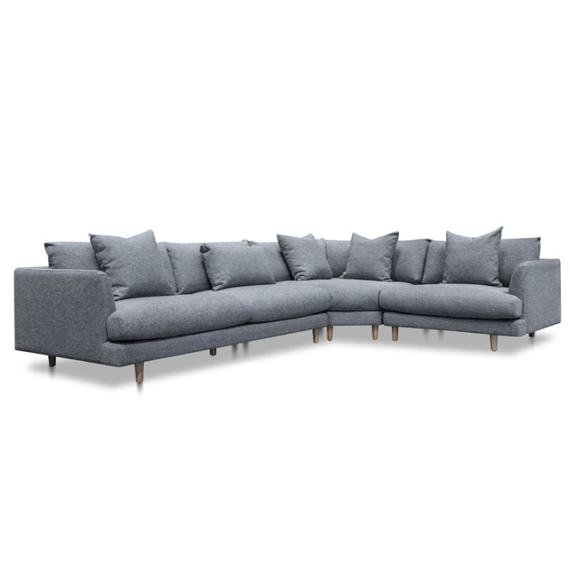 Meadowvale Fabric Right Return Modular Sofa Graphite Grey