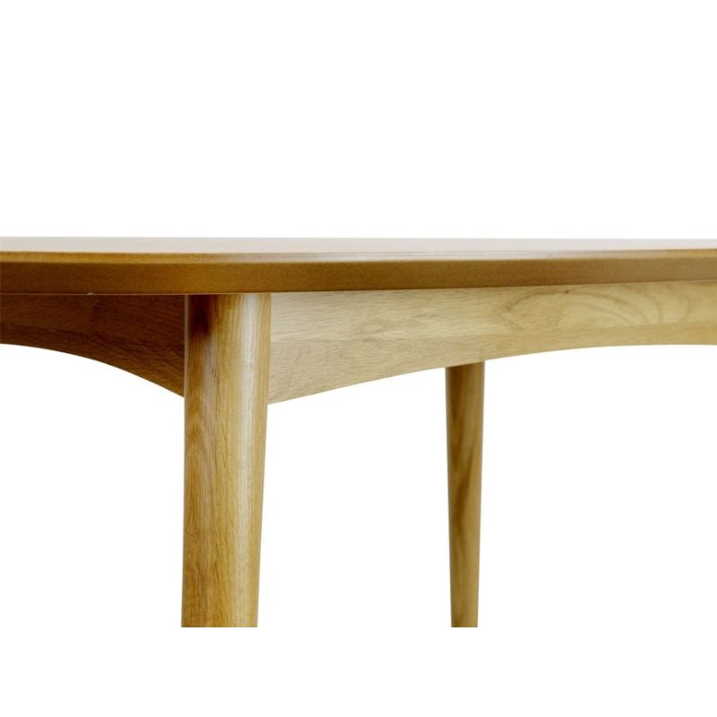 Melrose 130CM Wooden Dining Table Natural Left Side View