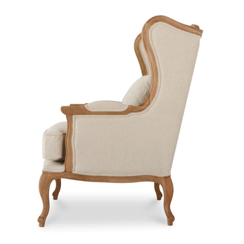 Beige best sale wingback armchair